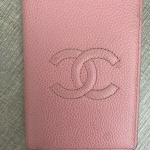 Chanel Light Pink Caviar Leather CC Bifold card case